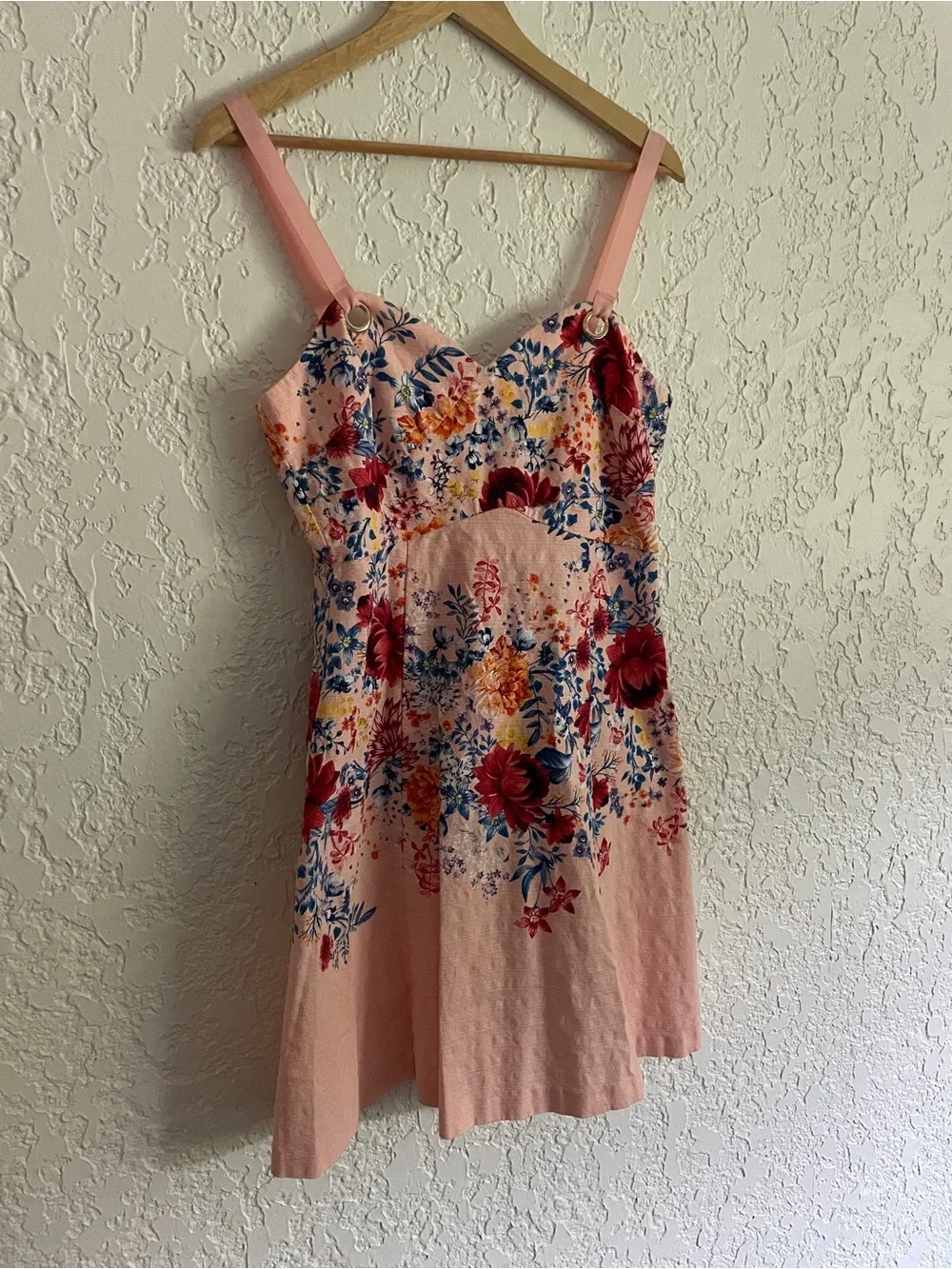 Guess RARE Vintage Y2K Pink Floral Cotton Babydoll Dress - Picture 2 of 7